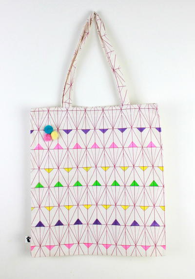 Geometric Painted Tote Bag