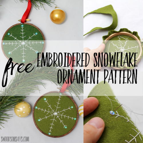 Embroidered Snowflake Ornament Tutorial
