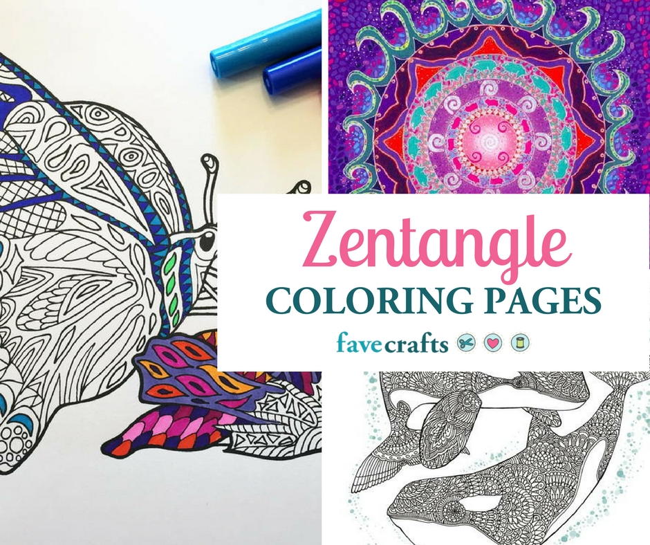 simple zentangle coloring pages