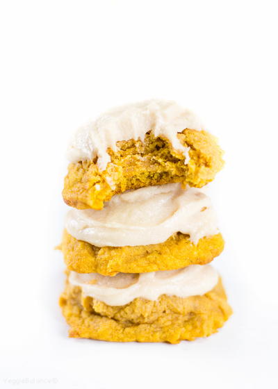 Gluten-Free Soft Baked Pumpkin Cookies with Brown Sugar Frosting
