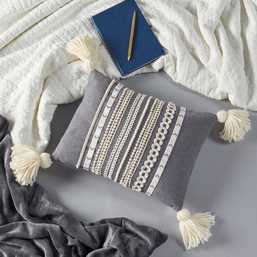 Tassel and Trim DIY Throw Pillow