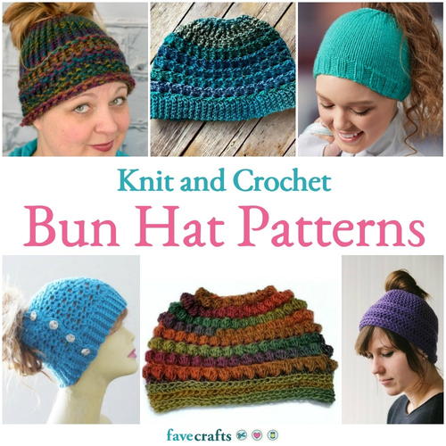 14 Knit and Crochet Bun Hat Patterns | FaveCrafts.com