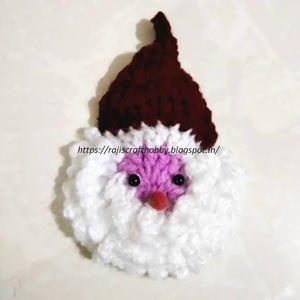 Easy Crochet Santa Ornament