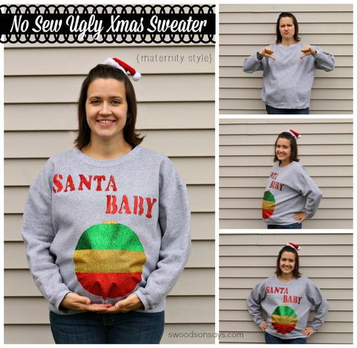 DIY Maternity Ugly Christmas Sweater
