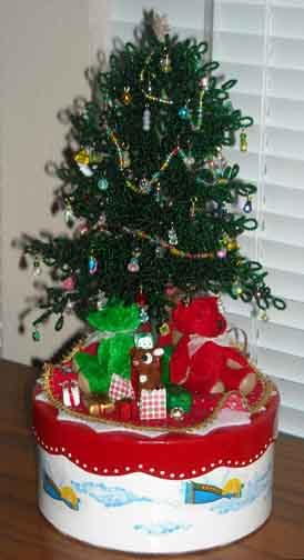 Seed Bead Tabletop Christmas Tree
