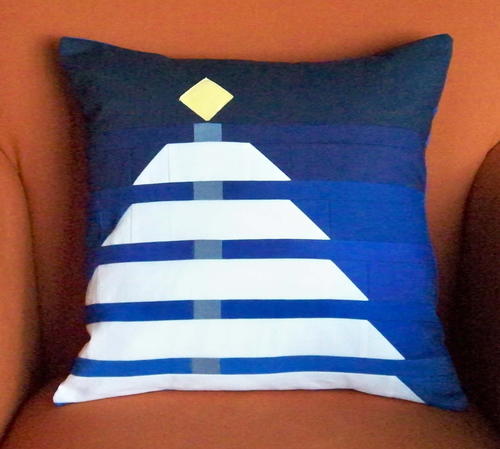 Winter Night Christmas Tree Pillow Cover