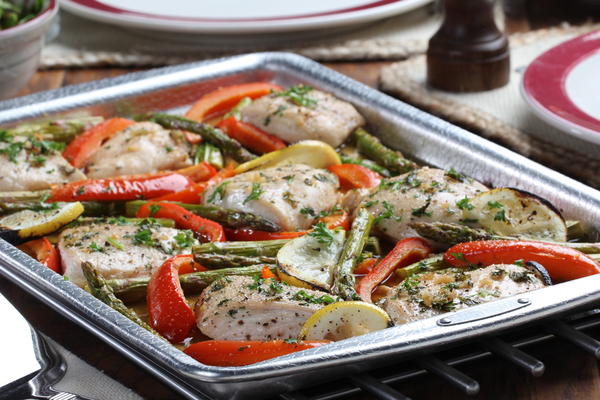 Sweet and Citrusy Sheet Pan Supper