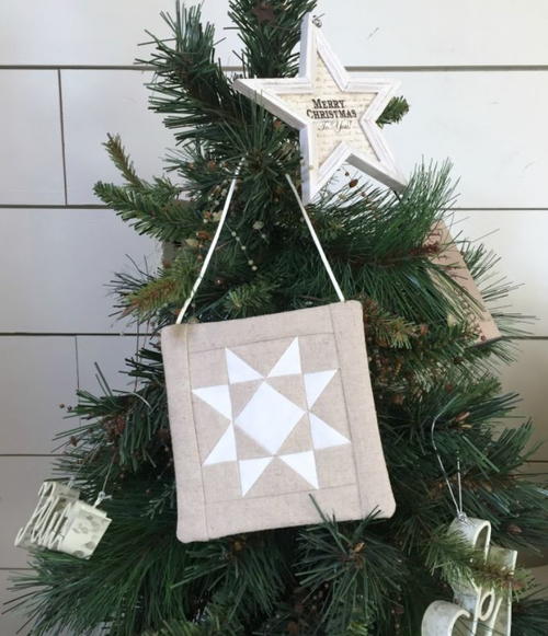 Quilted Farmhouse Ornament Tutorial
