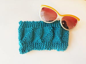 Knit Triangle Stitch Sunglasses Case