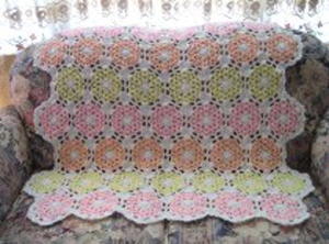 Pastel Lacy Shells Afghan