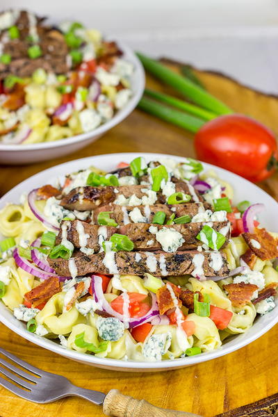 Tortellini with Steak and Blue Cheese