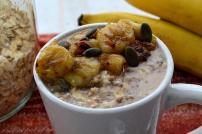 Spiced Banana Foster Instant Oatmeal