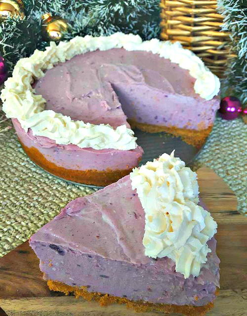 Christmas Cheesecake (Purple Yam)