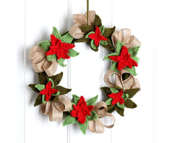 Christmas Poinsettia Wreath