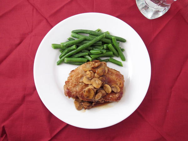 Pork Chops with Mushrooms in Beer Gravy