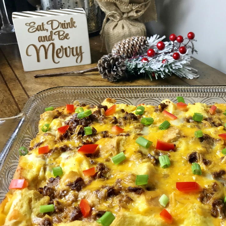 Cheesy Vegetarian Overnight Breakfast Casserole