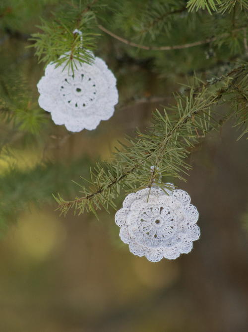 Victorian Blush "Snowflake" Vintage Ornaments and Gift Tags