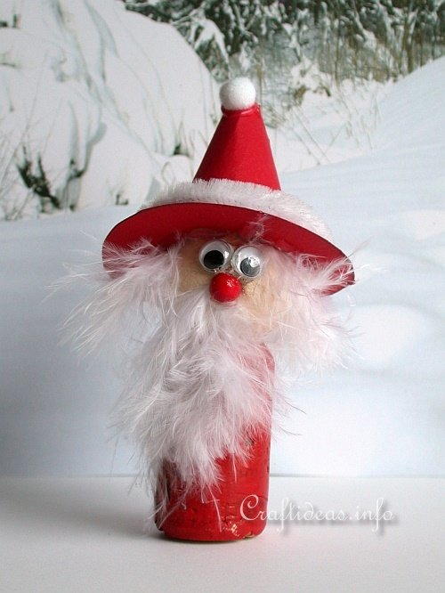 Wine Cork Santa Claus FaveCrafts.com Wine Cork Santa Claus FaveCrafts.com