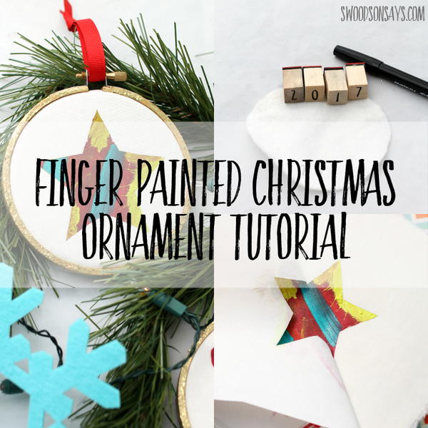 Colorful Finger-Painted Ornament