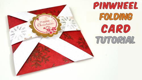 How to Make Pinwheel Christmas Folding Cards