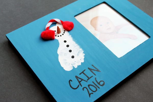 Snowman Baby Photo Frame