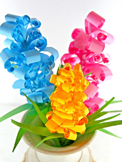 Bright and Colorful Swirly Paper Flowers