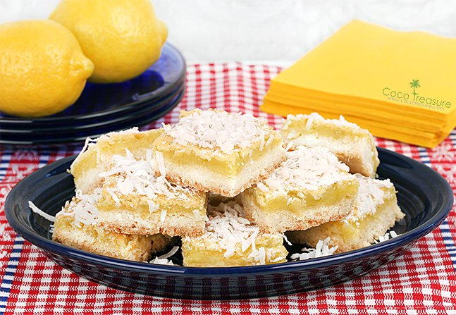 Coconut Sugar Lemon Squares