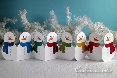 Cute Paper Snowman Garland