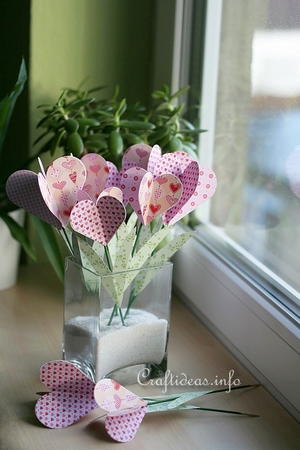 Elegant Paper Hearts Bouquet