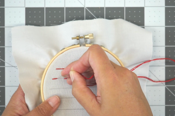 Instructions for Topstitching by Hand - Step 5