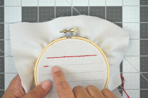 Instructions for Topstitching by Hand - Step 5