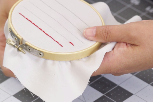 Instructions for Topstitching by Hand - Step 4