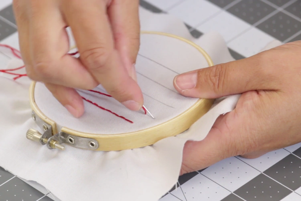Instructions for Topstitching by Hand - Step 4