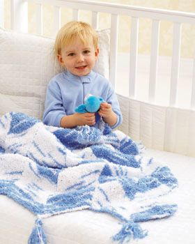 Knit Chevron Baby Blanket