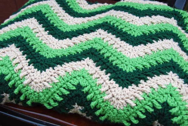 Textured Chevron Throw