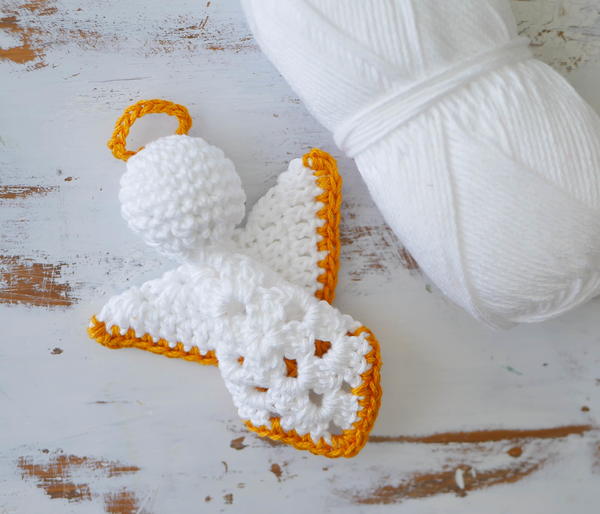 Granny Square Angel Ornament