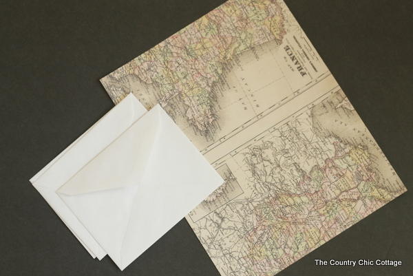 DIY Map-Lined Envelopes and Seals