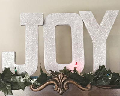 DIY Christmas Glitter Letters