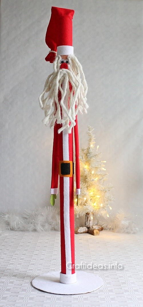 Upcycled Paper Tube Santa Claus