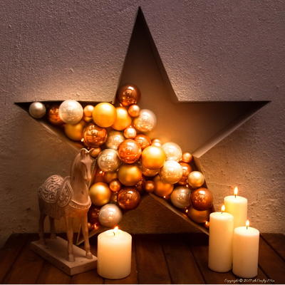 Baubles and Light Christmas Star