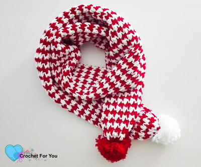 Peppermint Houndstooth Scarf