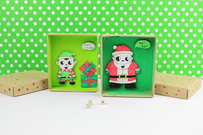 DIY Christmas Comic Wishing Boxes