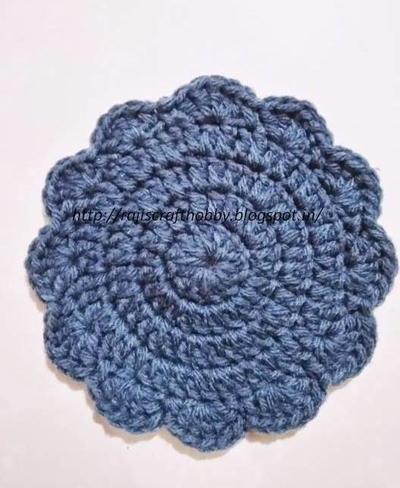 Flower Power Crochet Coaster