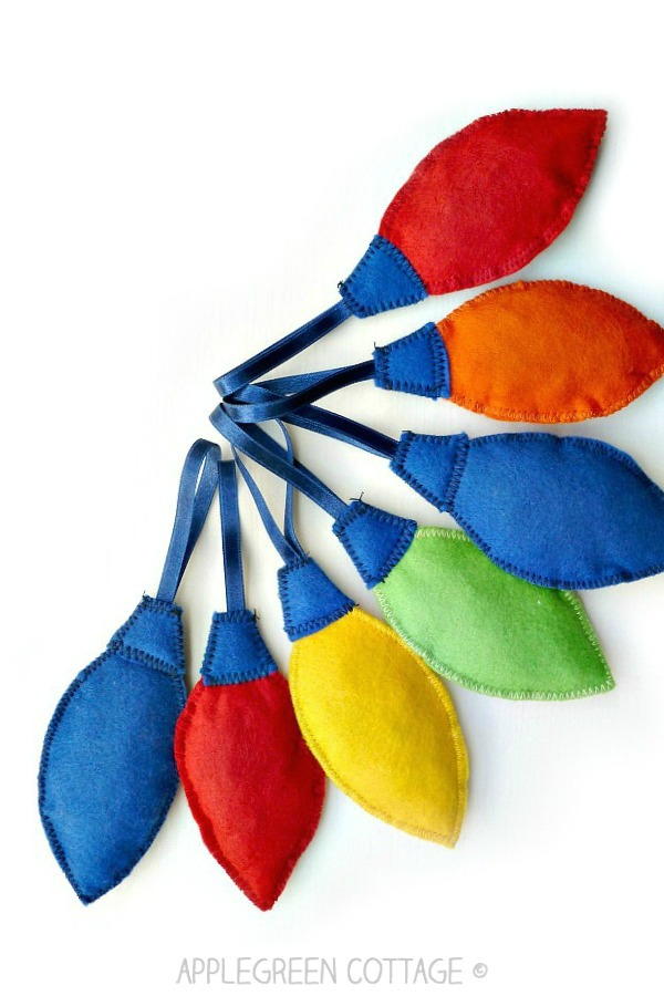 Colorful Felt Christmas Tree Lights