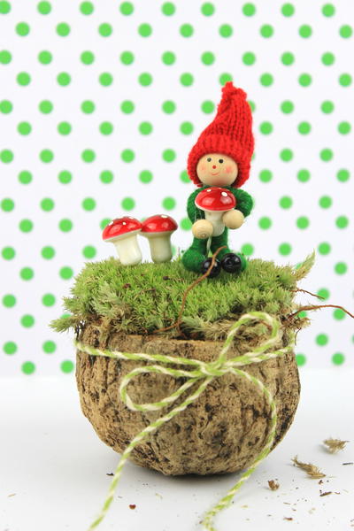 Rustic Elf with Mushrooms Woodland Decor