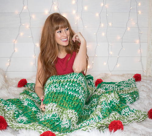 Festive Holiday Throw Knitting Pattern