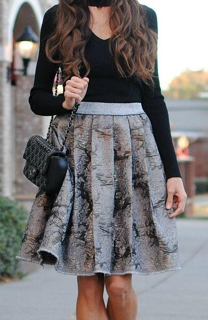 Silver DIY Pleated Skirt