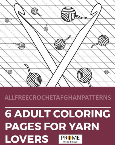 6 Yarn Coloring Pages for Adults