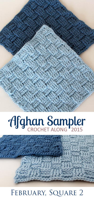 Afghan Sampler, Square 2: Basket Weave