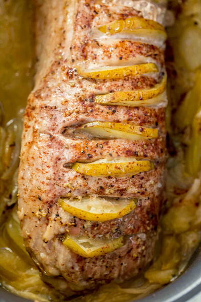 Slow Cooker Honey Apple Pork Loin